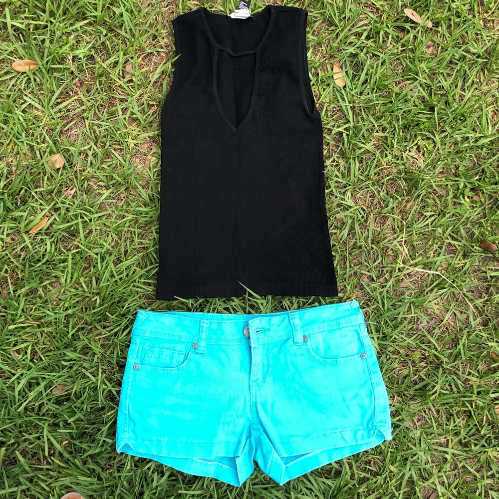 Vanilla style light blue Jean shorts